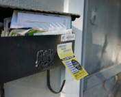 mailbox sticky note advertisement