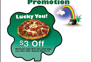 st patricks day pizza advertisement